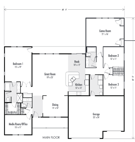 Featured image of post 2000 Sq Ft House Plans / 2000 sq.ft house plan (only ground floor) with drawing room, living room, dining area, kitchen, 2 bedrooms with attached dressing room &amp; toilets, &amp; area , with proper ventilation.